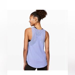 Lululemon Sculpt Tank II Hydrangea Blue Mesh Tank Top Women’s Size 6